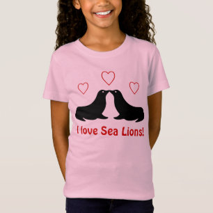 Eu amo leões de mar - t-shirt