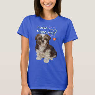 Eu Amo Lhasa Apso, cachorros lindos. Camiseta 