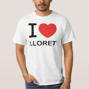 Eu amo Lloret - t-shirt básico