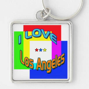 "EU AMO Los Angeles Coloring 1" Chaveiro