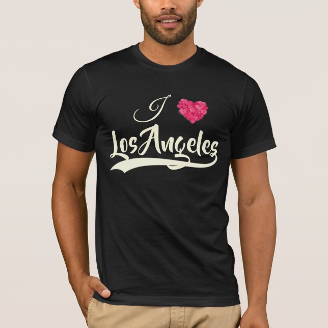 Eu Amo Los Angeles. T-Shirt Personalizado (Frente)