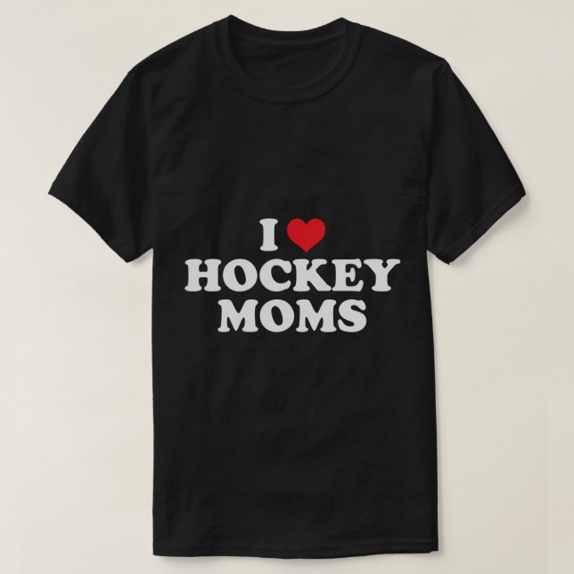 Eu Amo Mães De Hockey Design Engraçado Pullover Ho (Frente do Design)