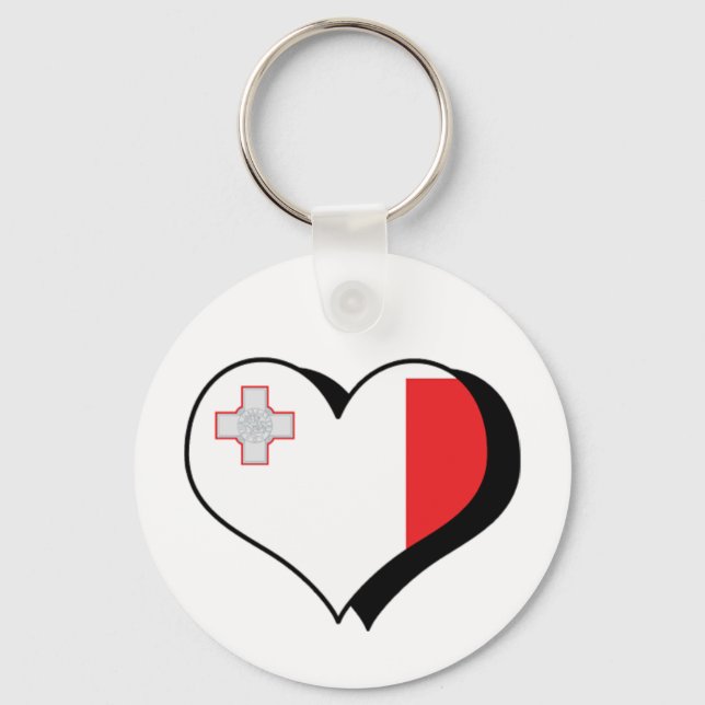 Eu amo Malta Chaveiro (Frente)