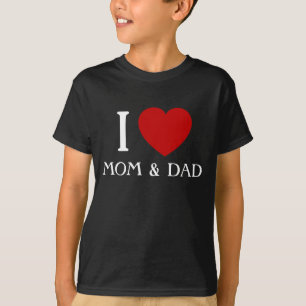 Eu amo Mamãe e Papai Camisetas para Crianças e B