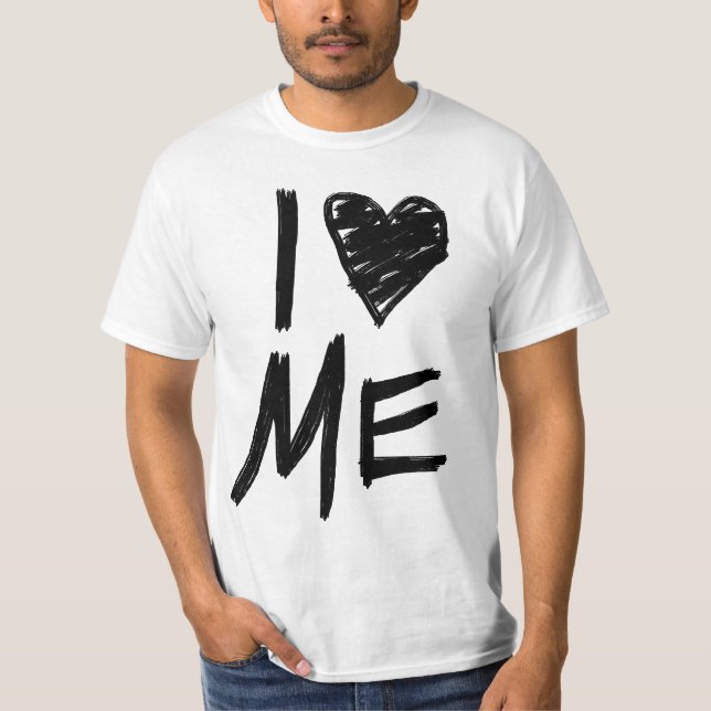 Eu amo-me, Scribbled o t-shirt do coração (Frente)