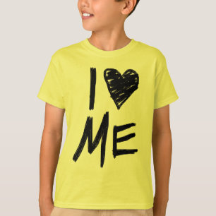 Eu amo-me, t-shirt video amarelo das meninas