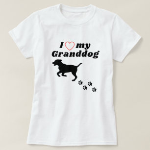 Eu Amo Meu Avô - Grande camiseta de cão