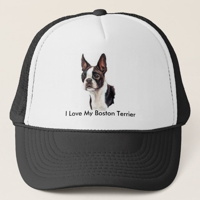 Eu amo meu boné de Boston Terrier (Frente)