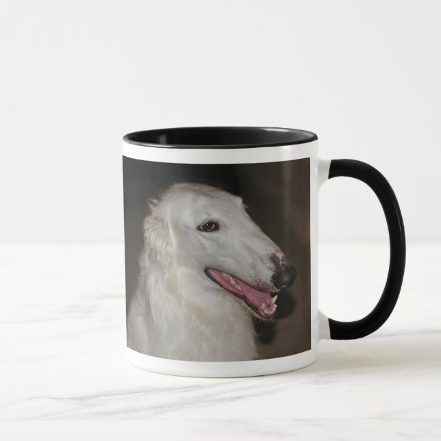 Eu amo meu Borzoi! Caneca de café (Direita)