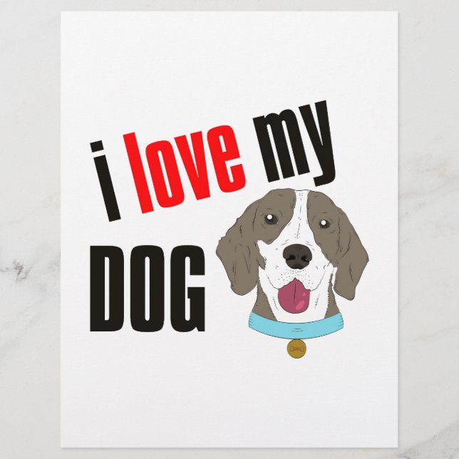 Eu Amo Meu Cachorro Cartoon (Frente)