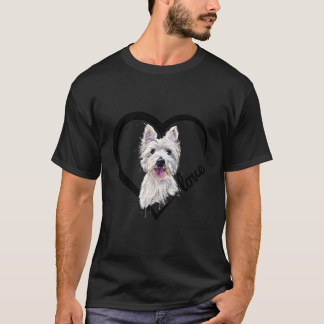Eu Amo Meu Cachorro De Camisas Westie (Frente)