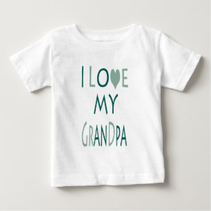 Eu Amo Meu Camiseta de Bebê do Vovô