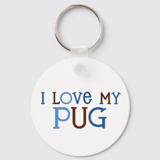 Eu amo meu chaveiro de cachorro
