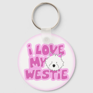 Eu amo meu chaveiro de Westie