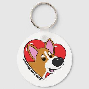 Eu amo meu chaveiro do Corgi (os desenhos