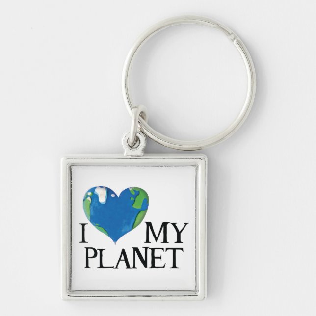 Eu amo meu chaveiro do planeta (Frente)