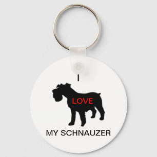 eu amo meu chaveiro do schnauzer