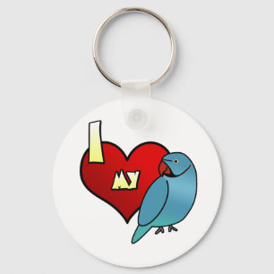 Eu amo meu chaveiro indiano do Parakeet de