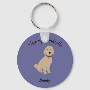 Eu Amo Meu Chaveiro Labradoodle