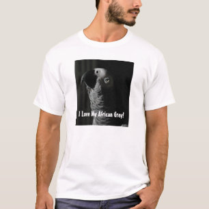 Eu amo meu cinza africano! T-shirt básico do