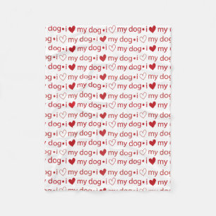 Eu amo meu cobertor de velo com corações