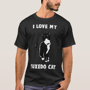 Eu Amo Meu Gato Tuedo T Camiseta para Amantes de