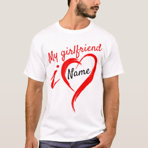 Eu Amo Meu Namorada - Nome T-Shirt