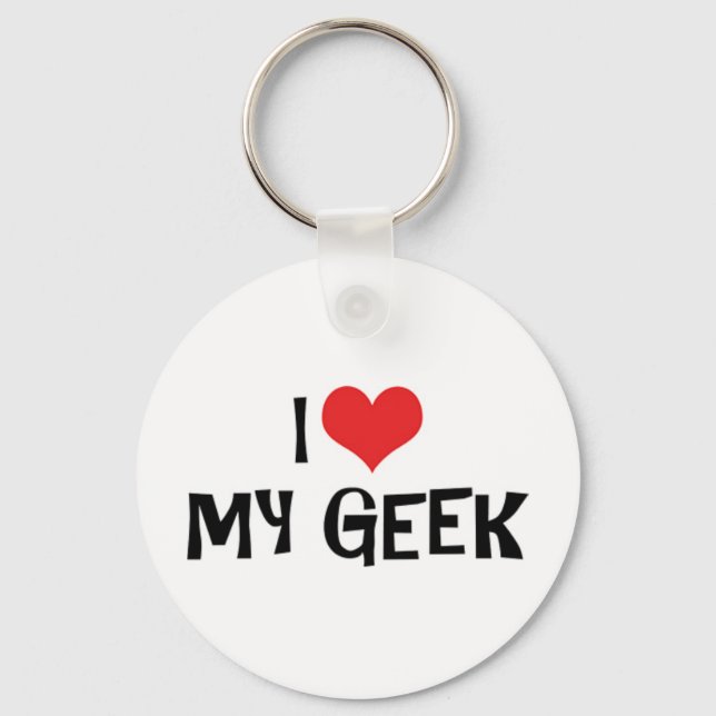 Eu Amo Meu Porta-Chaves Geek (Frente)