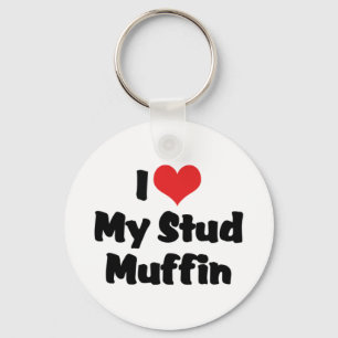 Eu Amo Meu Porta-Chaves Stud Muffin