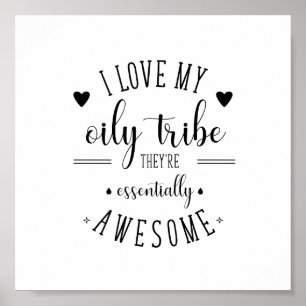 Eu amo meu poster oleoso do tribo