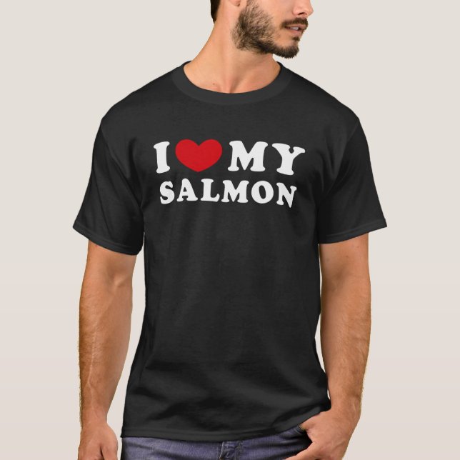 Eu Amo Meu Salmão, Eu Corto Meu Salmão Pullover Ho (Frente)