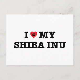 Eu Amo Meu Shiba Inu Cartão Postal