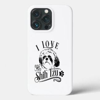 Eu Amo Meu Shih Tzu Eu Cortês Animal Pet Paw Dog A
