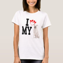 Eu Amo Meu Staffordshire Americana Terrier T-Shirt