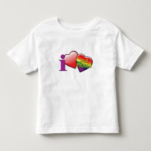 Eu amo meu t-shirt da criança de duas mães