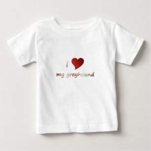 Eu amo meu t-shirt da criança do galgo