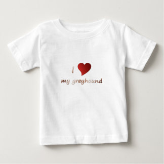 Eu amo meu t-shirt da criança do galgo