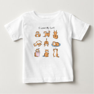 Eu amo meu t-shirt da criança do gato