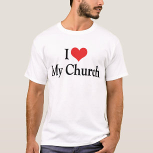 Eu amo meu t-shirt da igreja