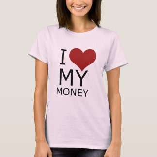 Eu amo meu t-shirt das meninas do dinheiro