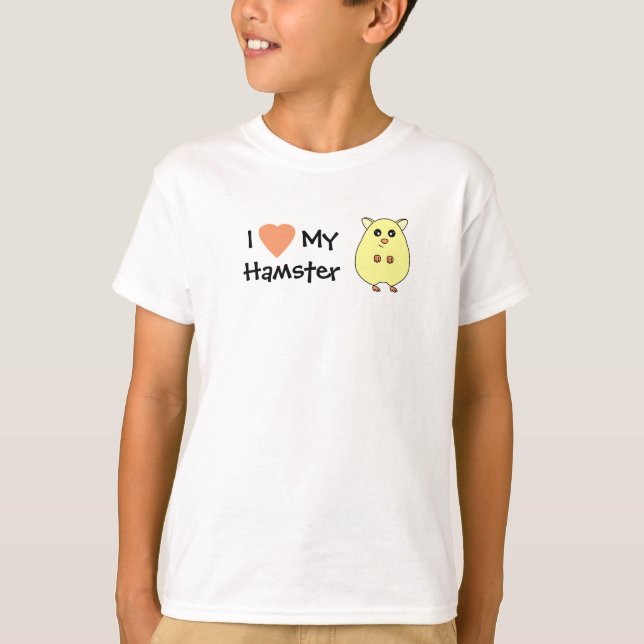 Eu amo meu t-shirt das meninas do hamster (Frente)