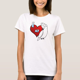 Eu amo meu t-shirt do Cockatoo do guarda-chuva