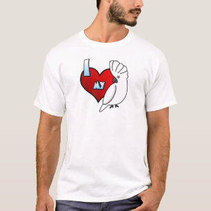 Eu amo meu t-shirt do Cockatoo do guarda-chuva