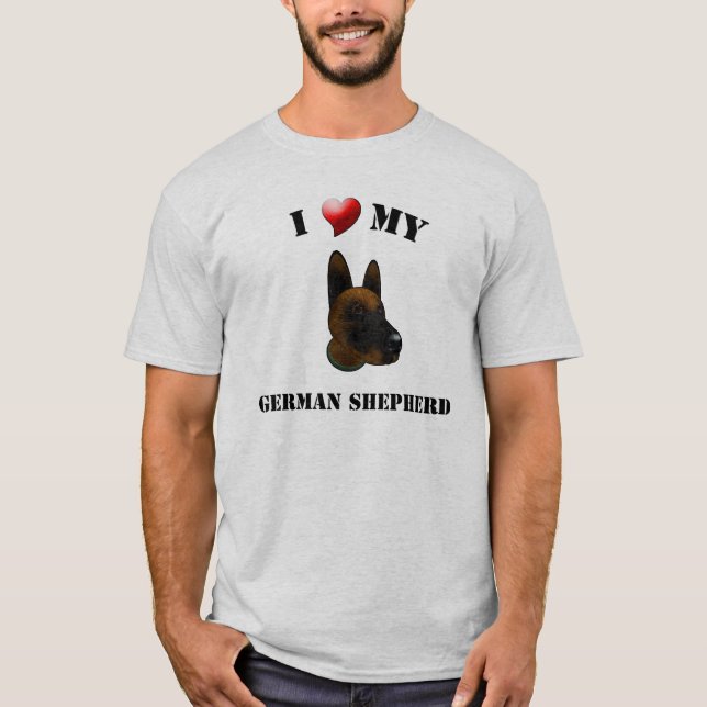 Eu amo meu t-shirt do german shepherd (Frente)