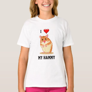 Eu amo meu t-shirt Hammy do hamster