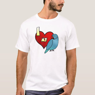 Eu amo meu t-shirt indiano do Parakeet de Ringneck