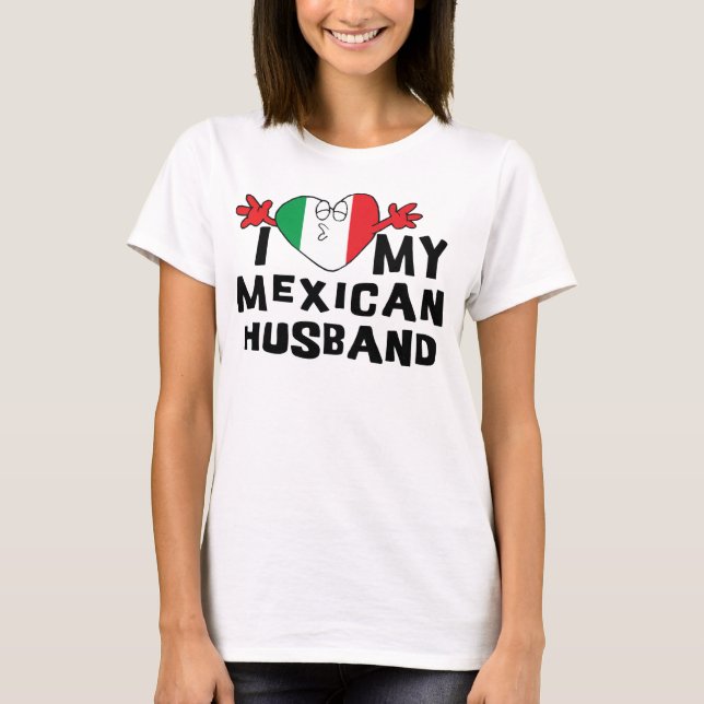 Eu amo meu t-shirt mexicano do marido (Frente)