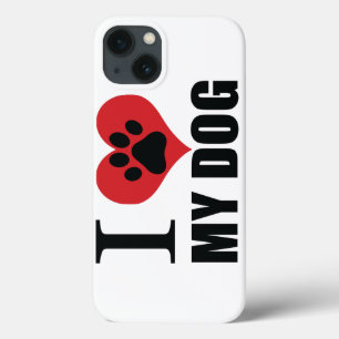 Eu amo meu travesseiro decorativo de cachorro