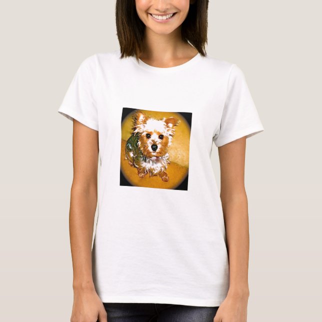 EU AMO MEU YORKIE!  T-shirt (Frente)