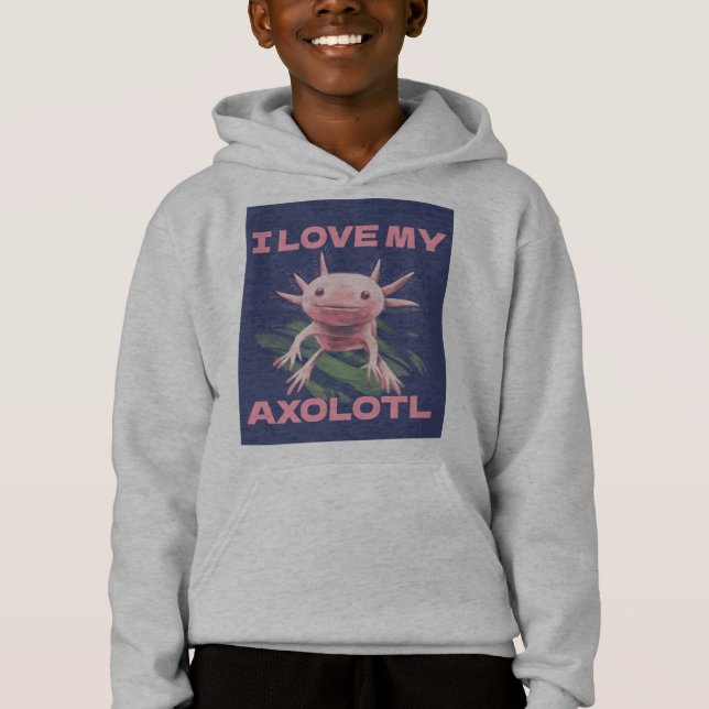 EU AMO MEUS AXOLÓTULOS BONITOS DE T-SHIRTS (Frente)